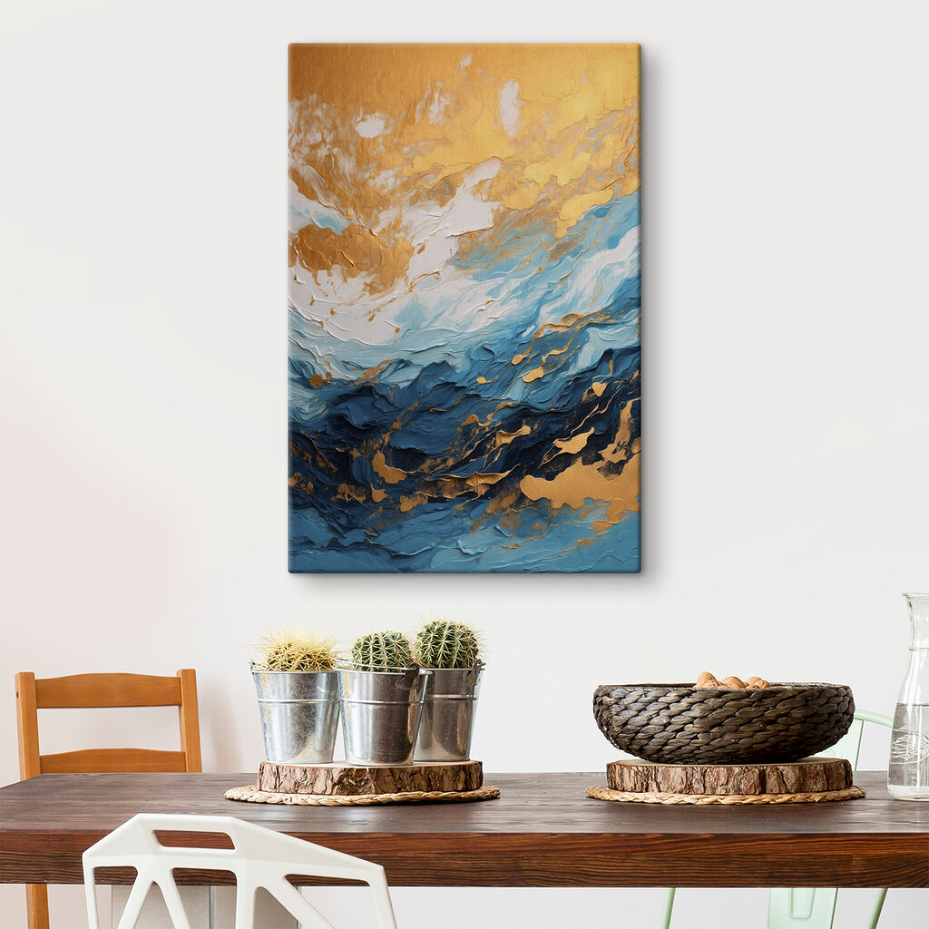 Nuvole dorate, creste blu — ambiente 3