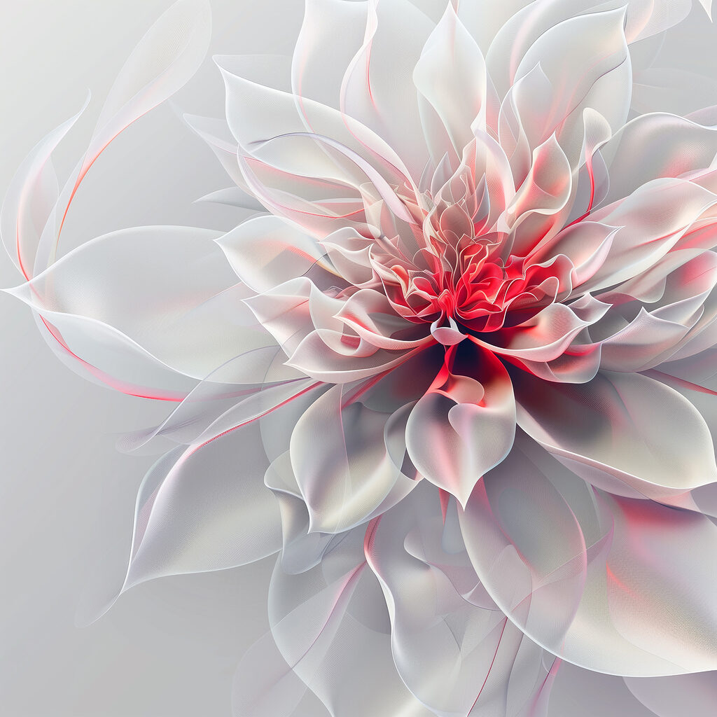 Fiore dal cuore rosso — design completo