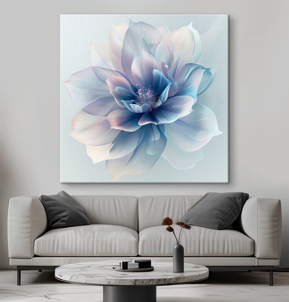 Fiore blu pastello — ambiente 2