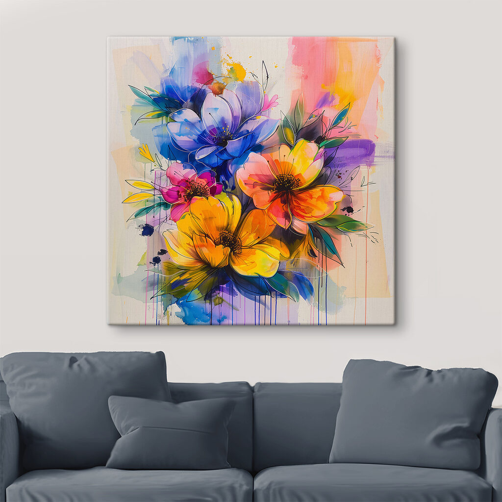 Fiori blu negli schizzi — ambiente 1