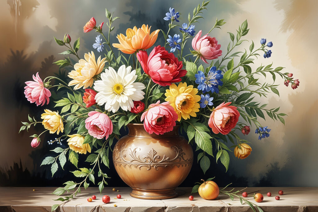 Bouquet estivo in ciotola — design completo