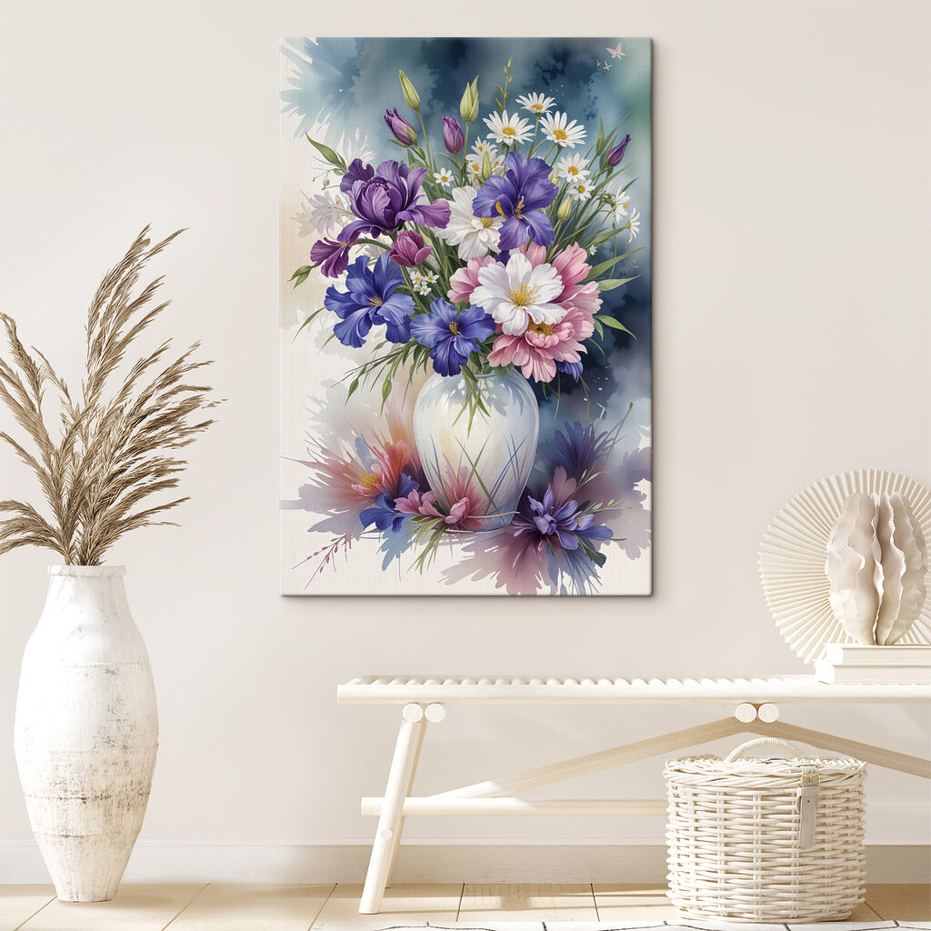 Bouquet viola alla luce — ambiente 2