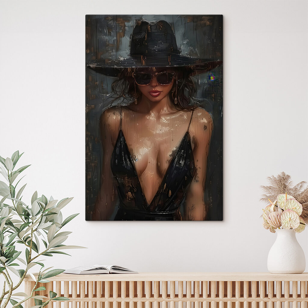 Cappello scuro, occhi nascosti — ambiente 1