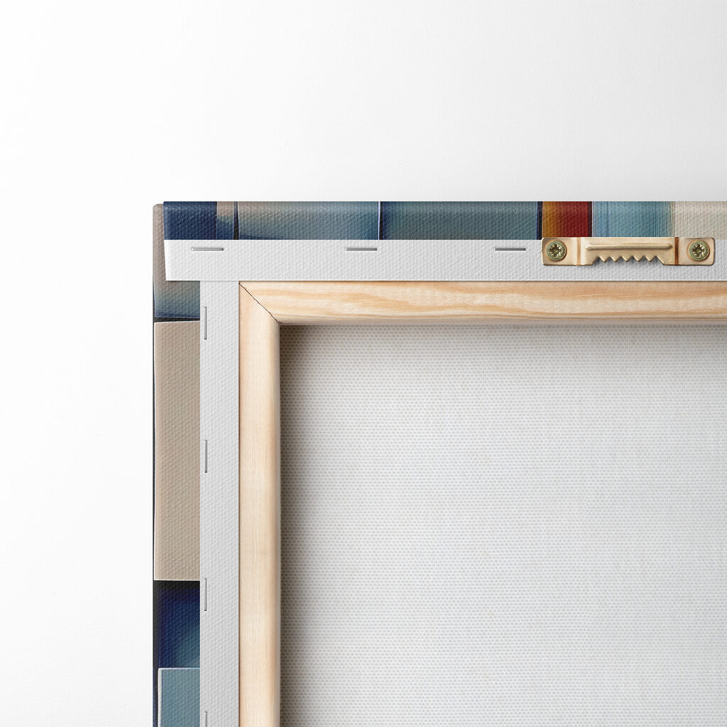 Blocchi tra campi blu — retro
