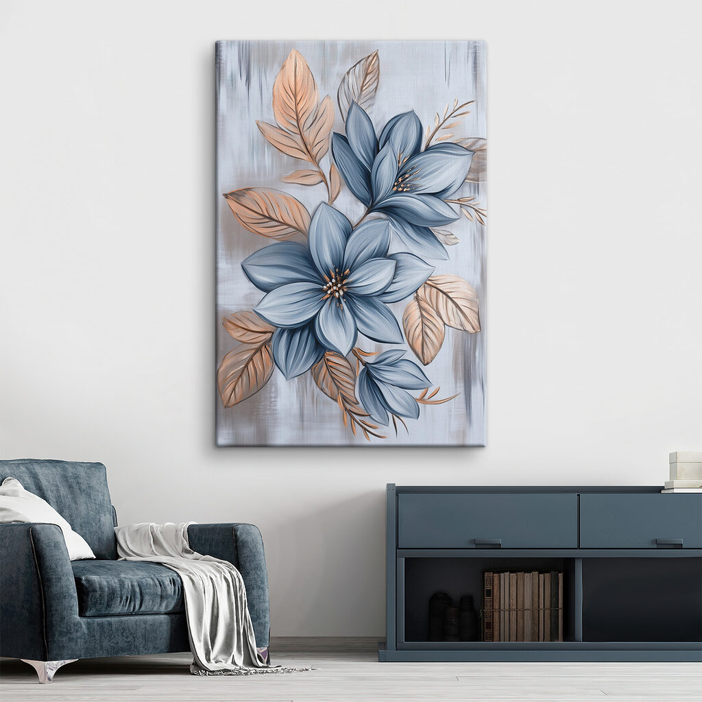 Fiori blu tra foglie — ambiente 2