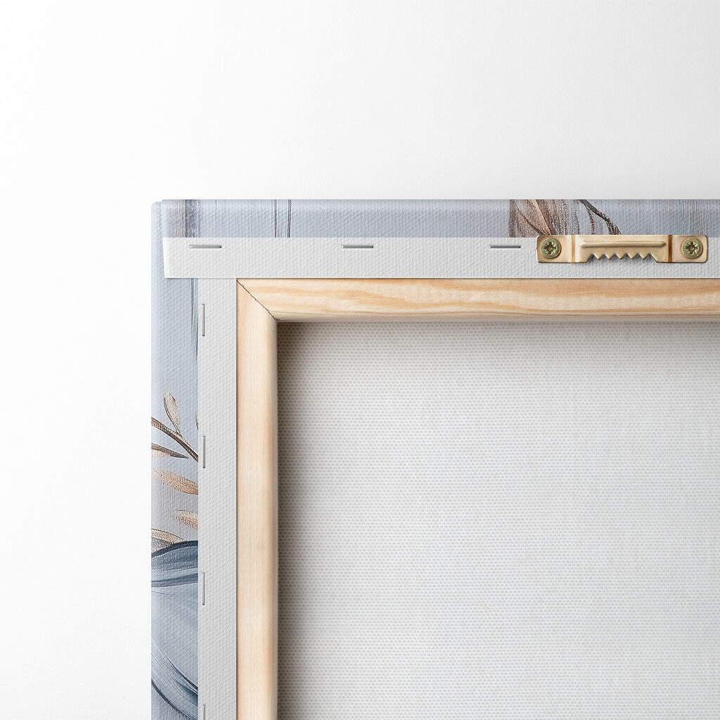 Fiori blu tra foglie — retro