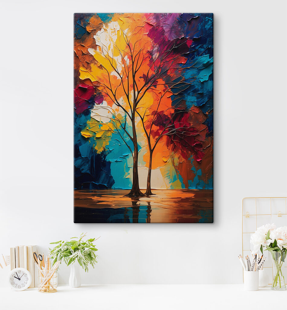 Due alberi autunnali — ambiente 3