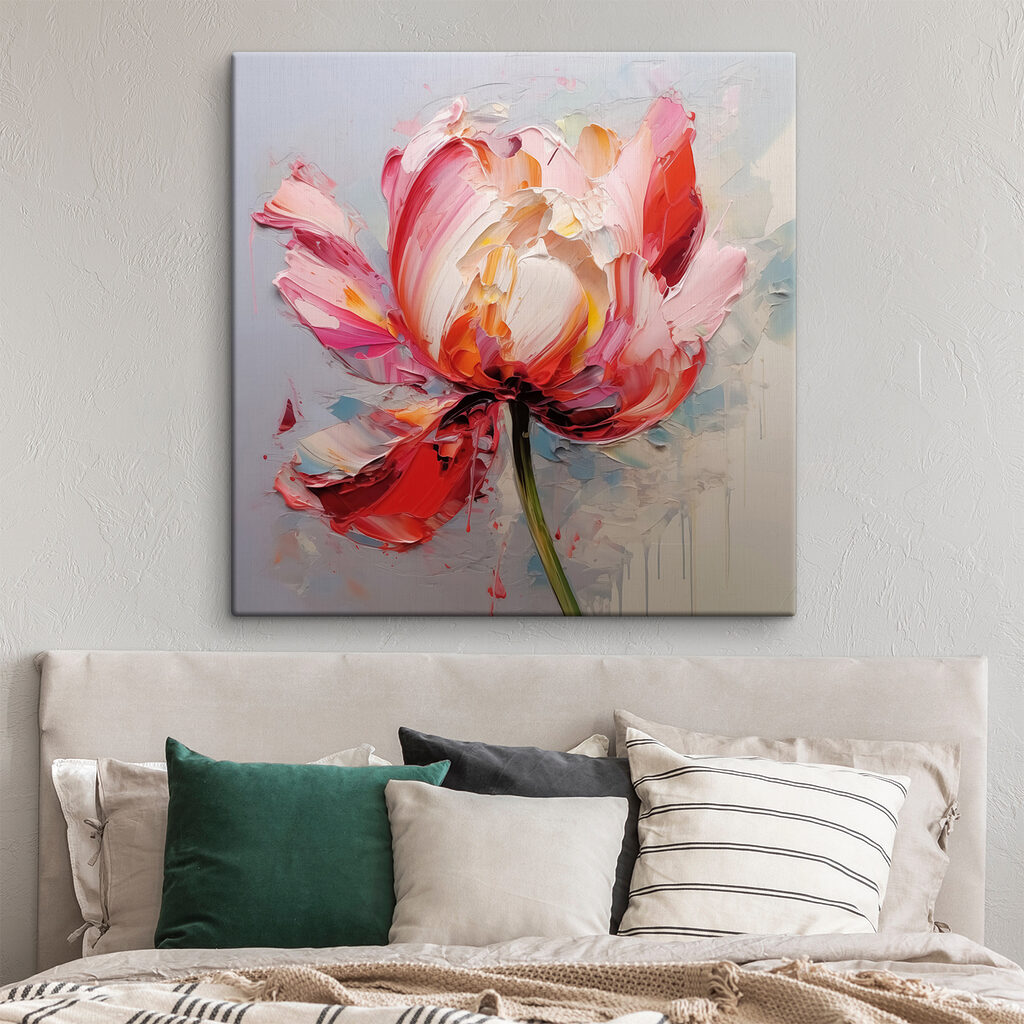 Tulipano in pennellate rosa — ambiente 1