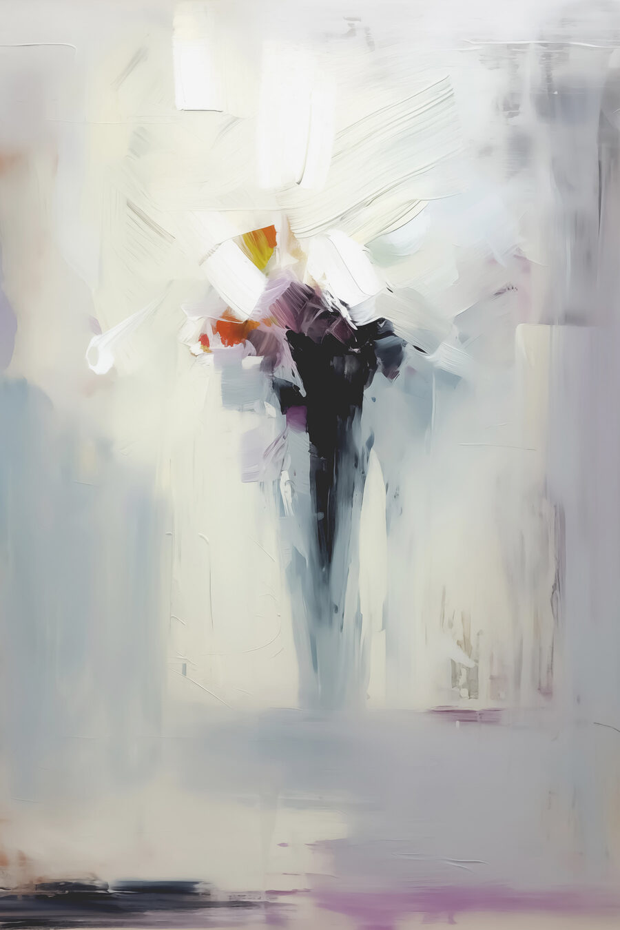 Fiori astratti su bianco — design completo