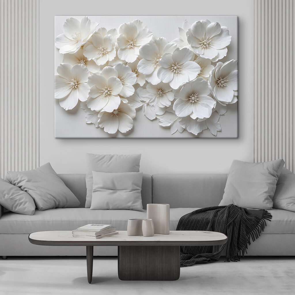 Nuvola di fiori in un ambiente