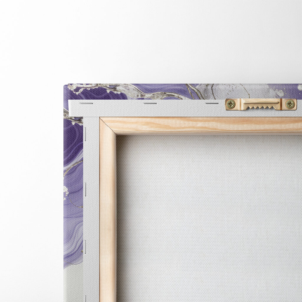 Venature viola su bianco — retro