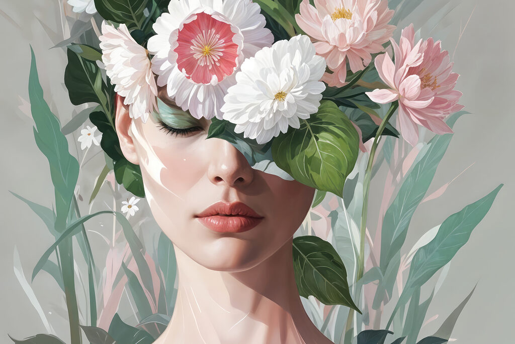 Volto sotto i fiori — design completo