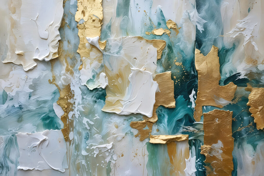 Turchese con accenti oro — design completo