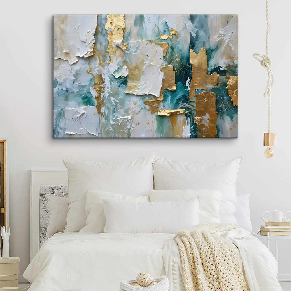 Turchese con accenti oro — ambiente 1