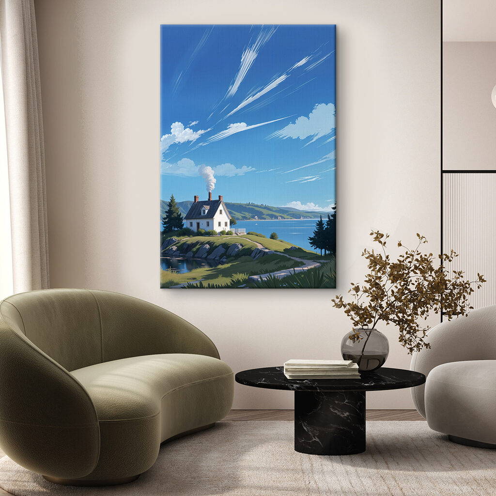 Casa bianca sotto nuvole — ambiente 1