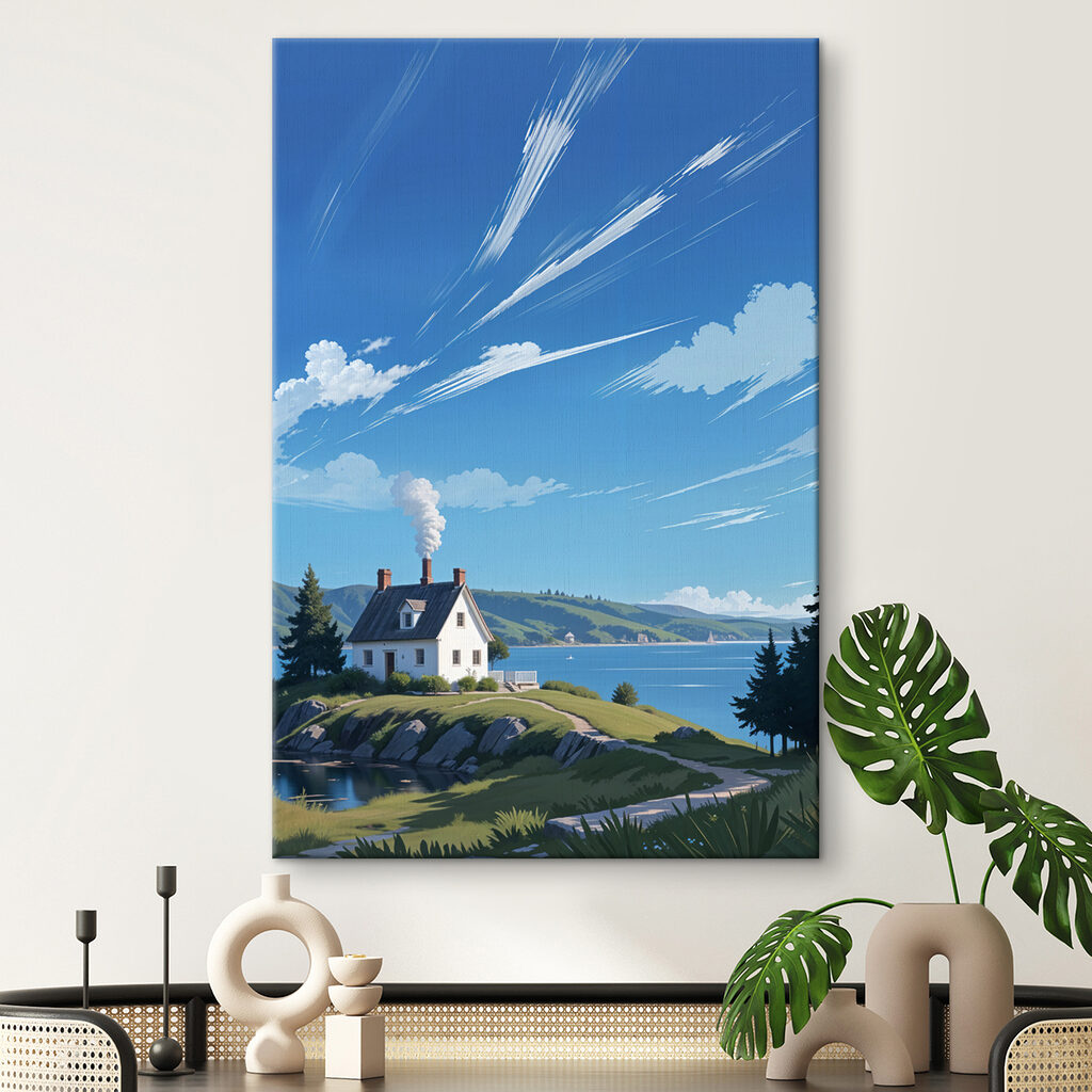 Casa bianca sotto nuvole — ambiente 2