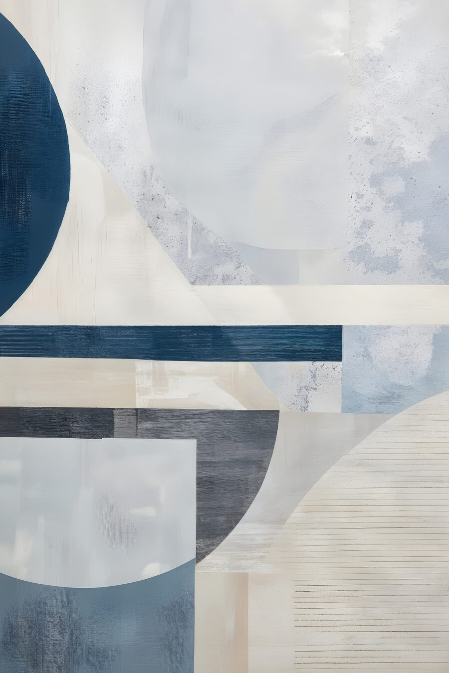 Archi blu su bianco — design completo