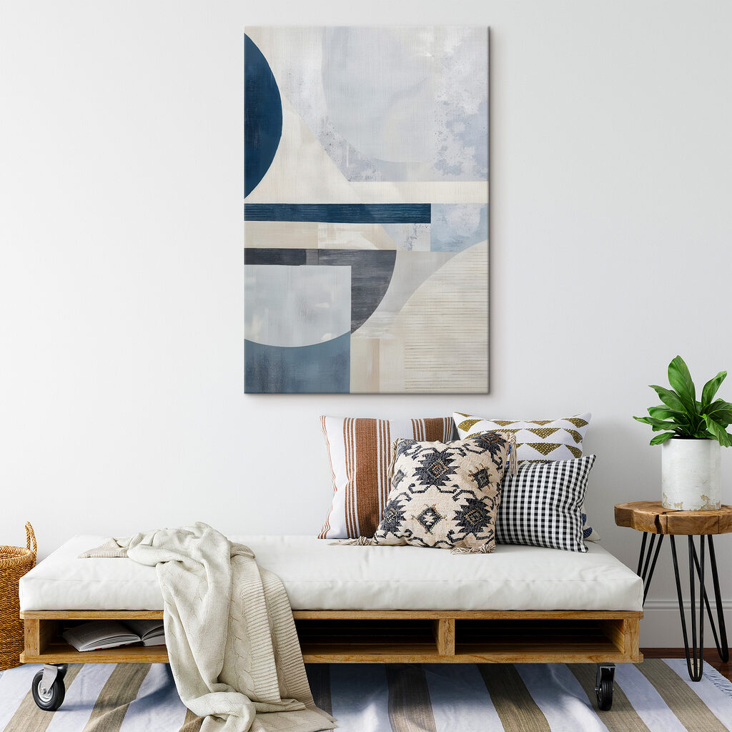 Archi blu su bianco — ambiente 2