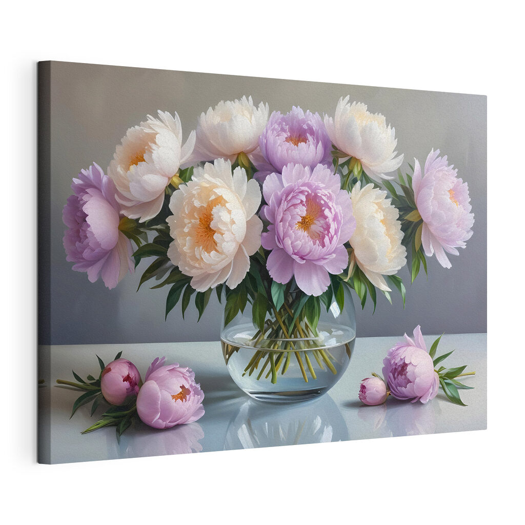 Peonie lilla in vaso — vista del prodotto