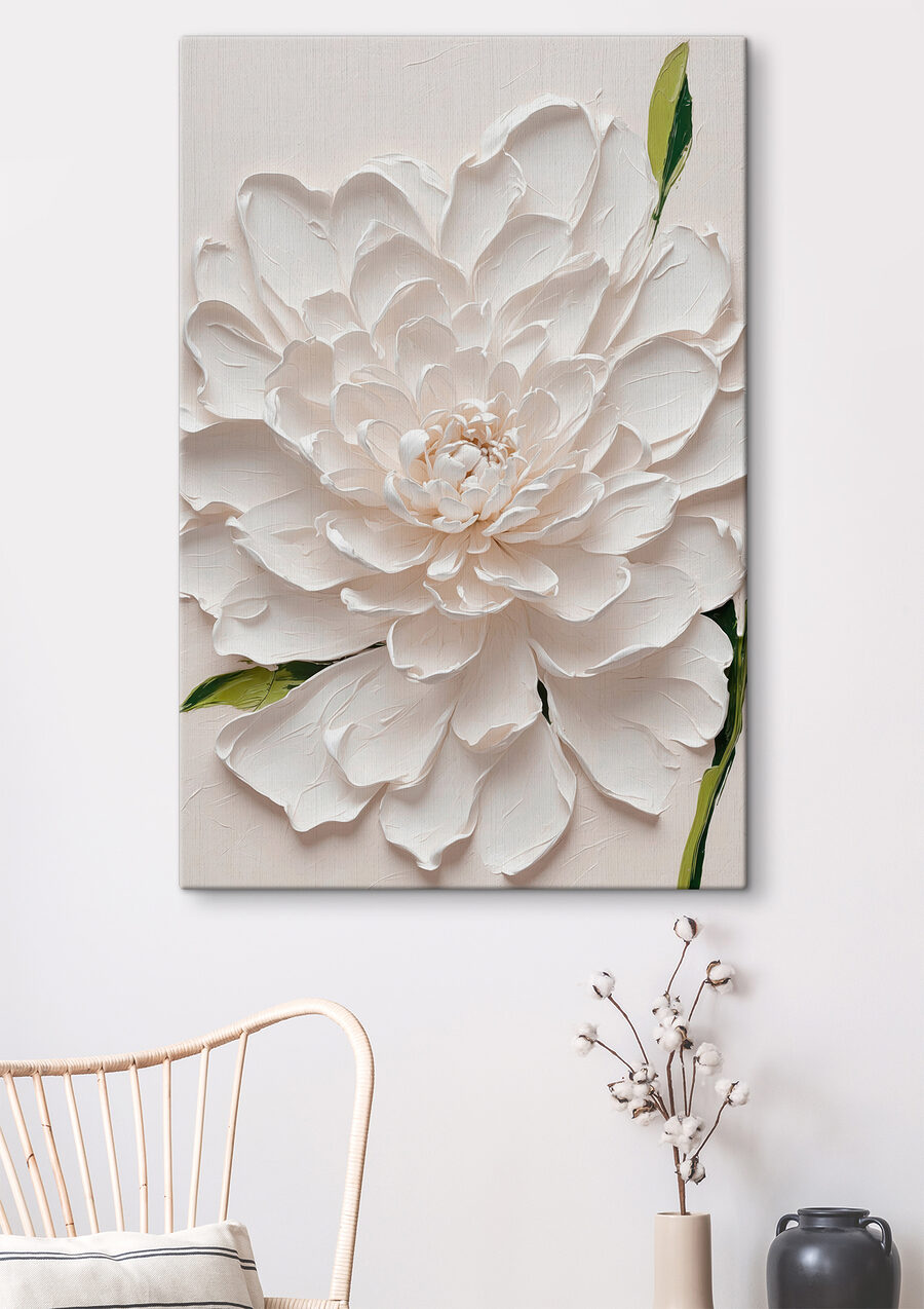 Fiore bianco e verde — ambiente 1