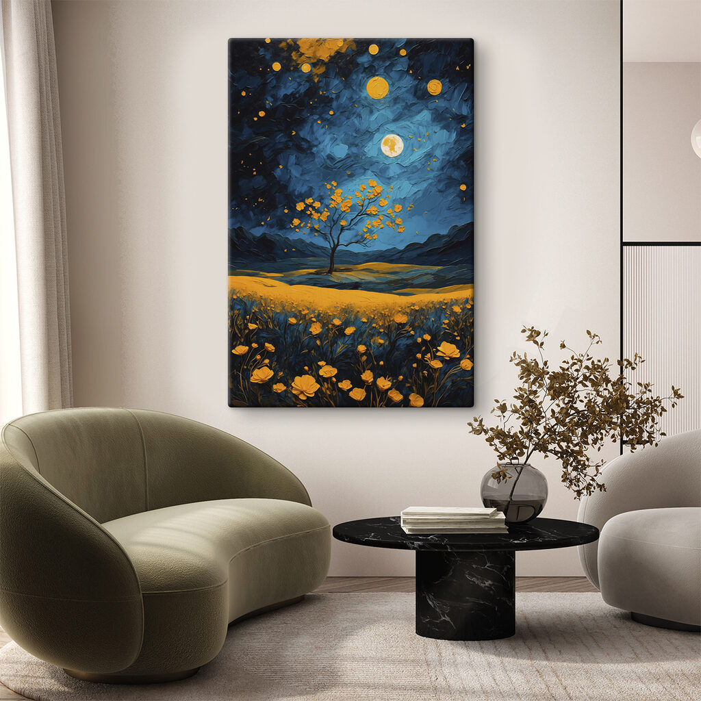 Fiori dorati nella notte — ambiente 2