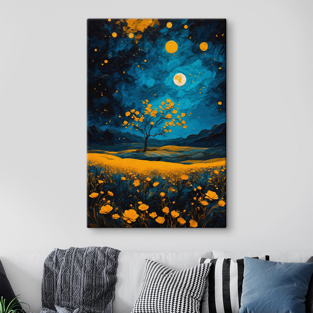 Fiori dorati nella notte — ambiente 3