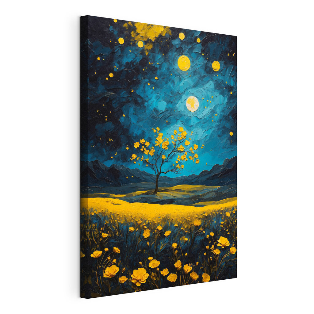 Fiori dorati nella notte — vista del prodotto