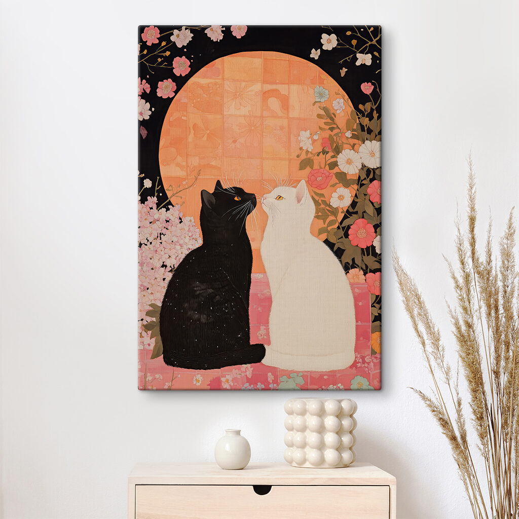 Due gatti tra fiori — ambiente 1