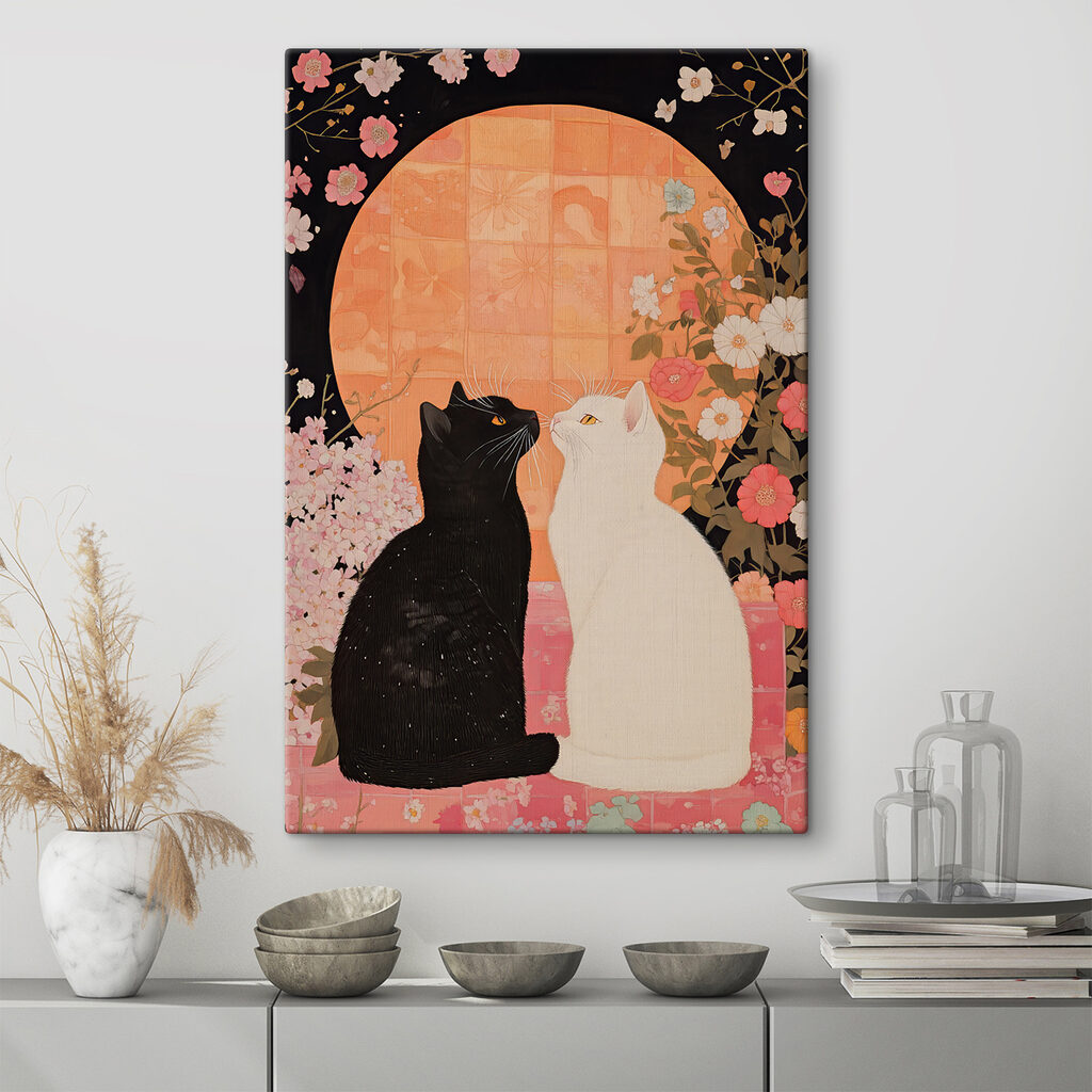 Due gatti tra fiori — ambiente 2
