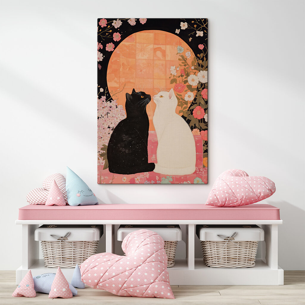 Due gatti tra fiori — ambiente 3