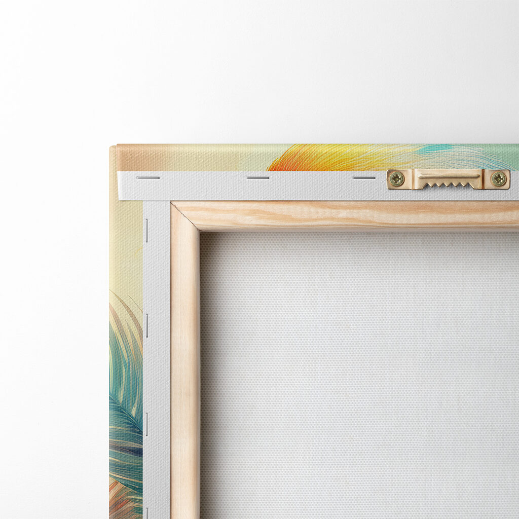Pappagallo tra fiori tropicali — retro