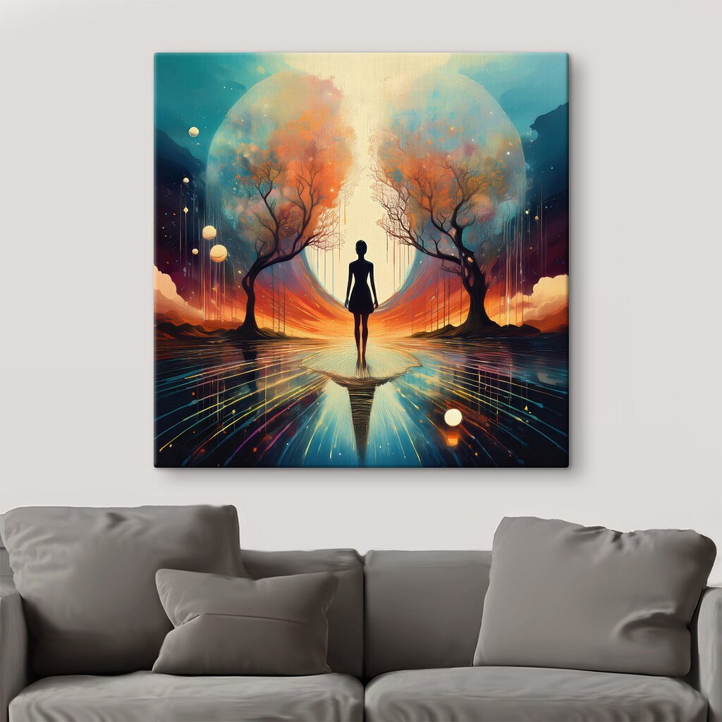 Figura tra due alberi — ambiente 2