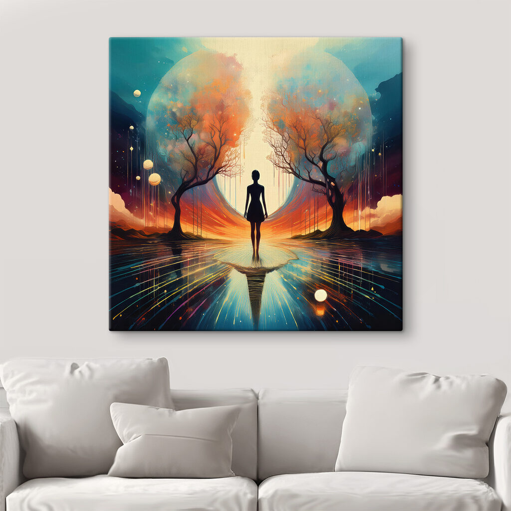 Figura tra due alberi — ambiente 1