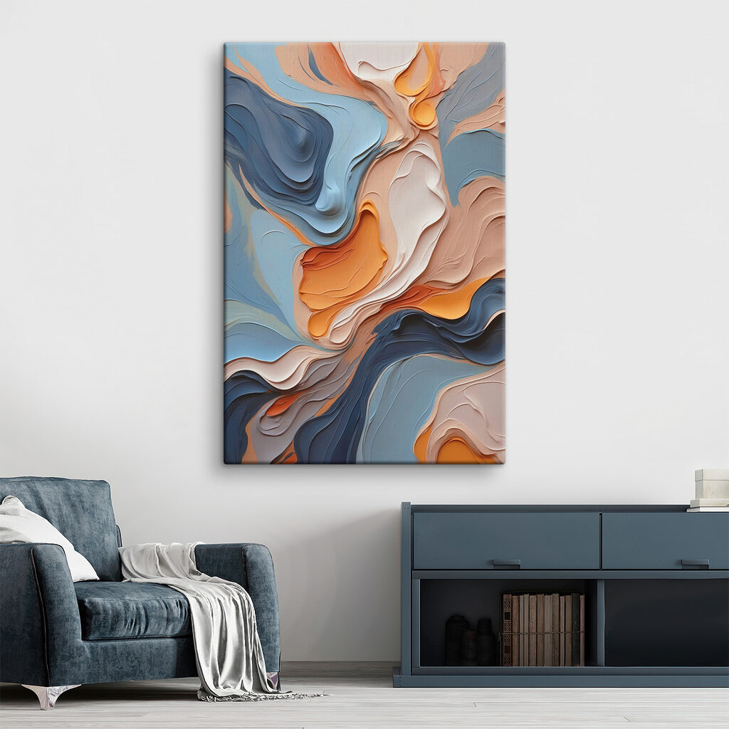 Strati arancio venati d’oro — ambiente 3