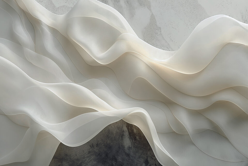 Onde bianche sul grigio — design completo