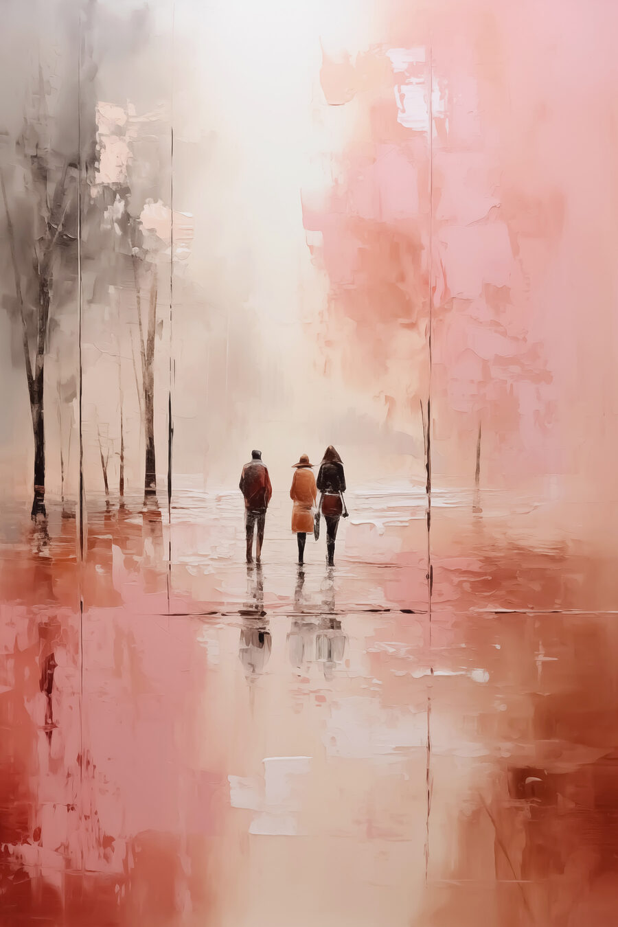 Passeggiata sulla via rosa — design completo