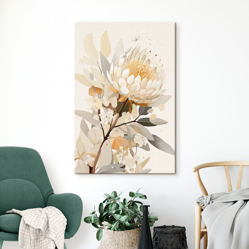 Protea tra le foglie — ambiente 2