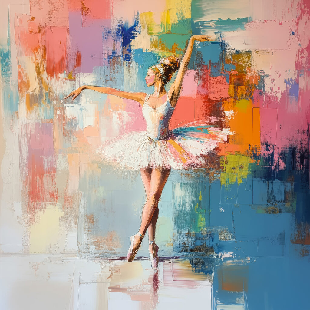 Ballerina tra i colori — design completo