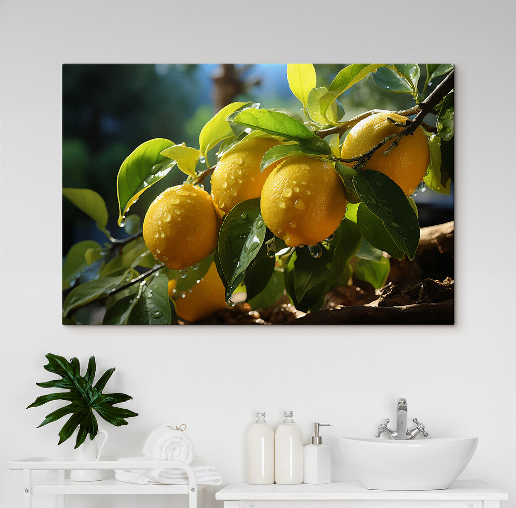 Limoni al sole in un ambiente