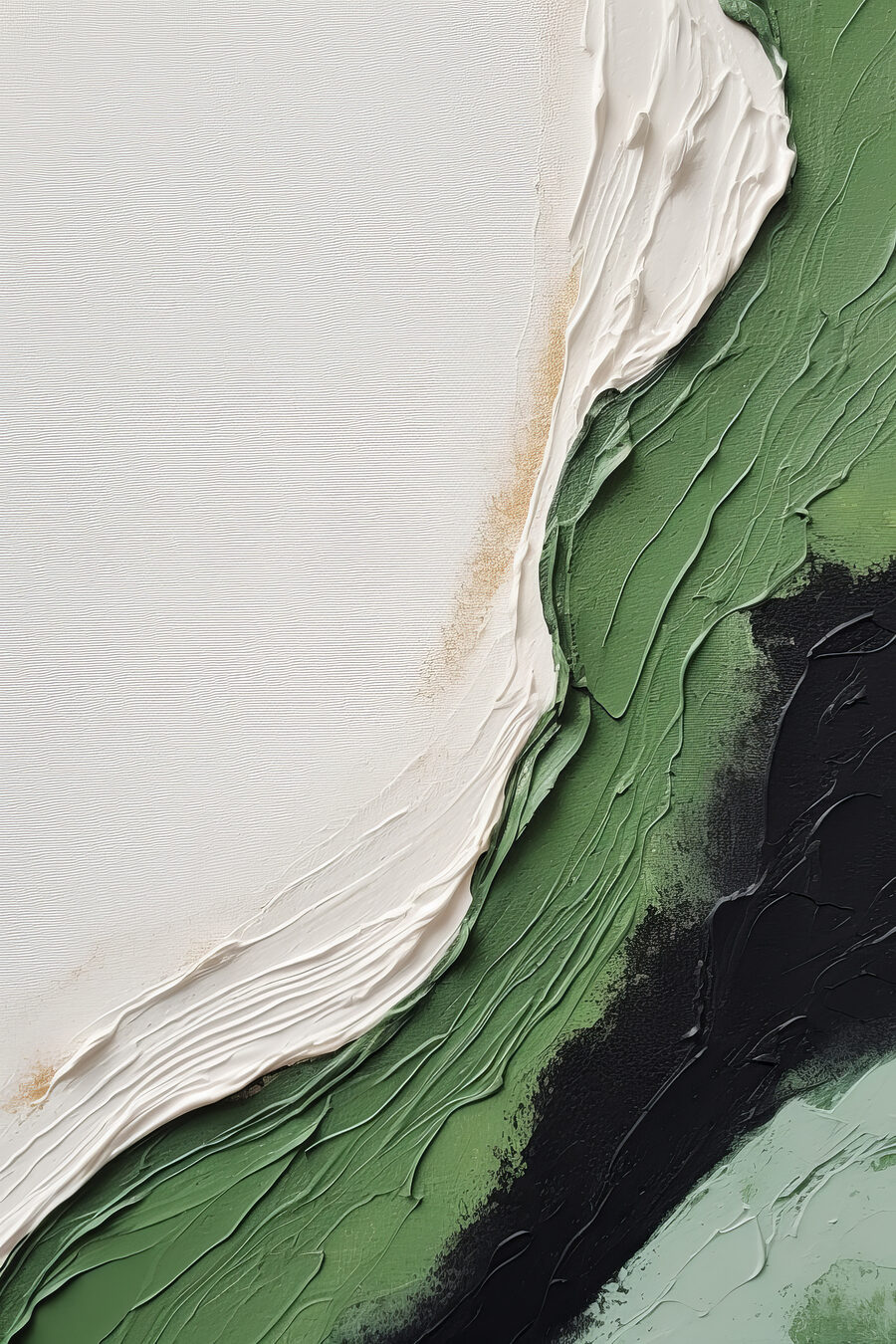 Bordo verde su crema — design completo