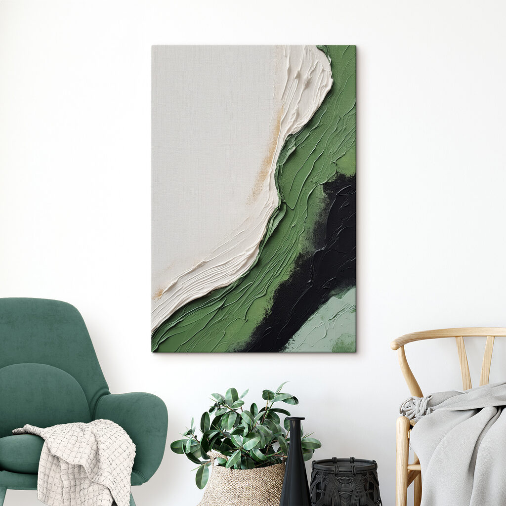 Bordo verde su crema — ambiente 2