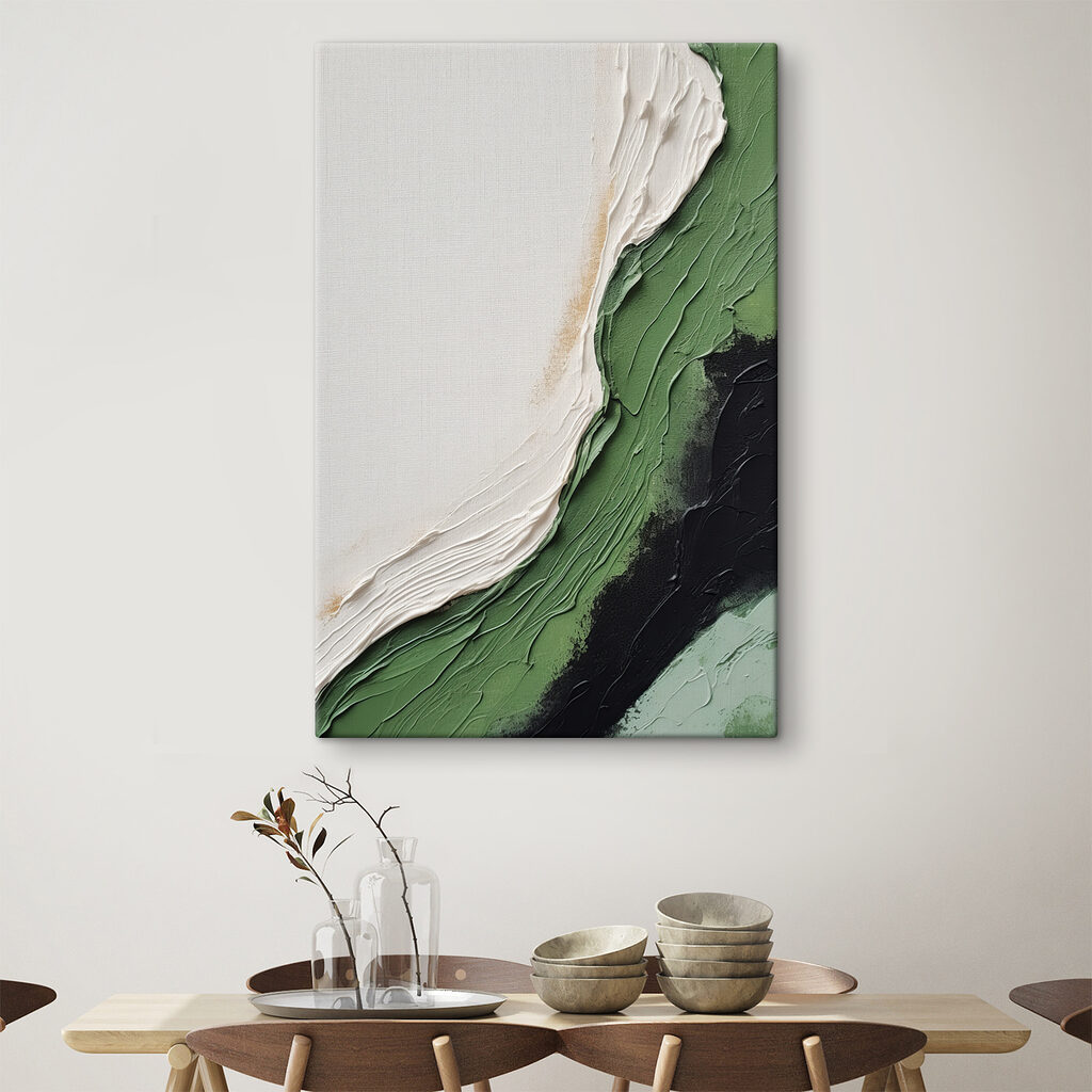 Bordo verde su crema — ambiente 1