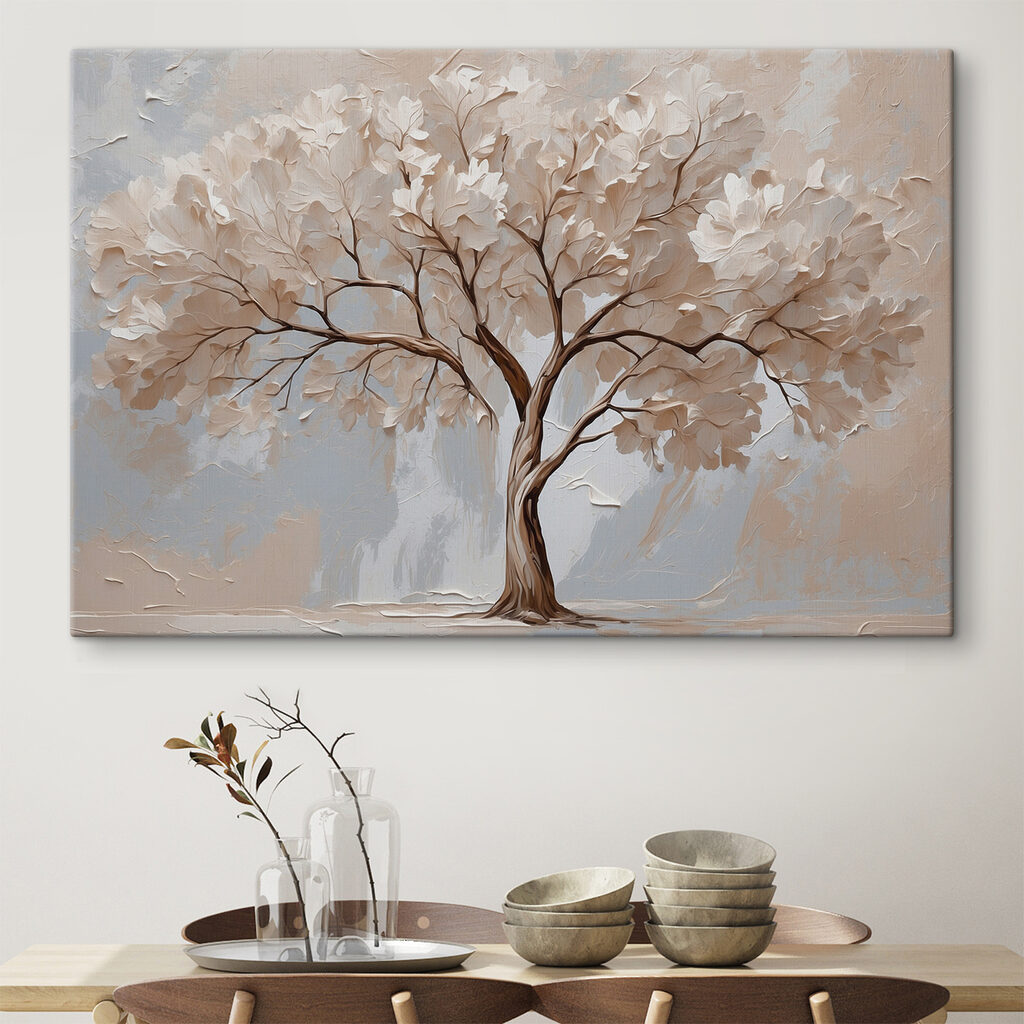 Albero in fiore bianco in un ambiente
