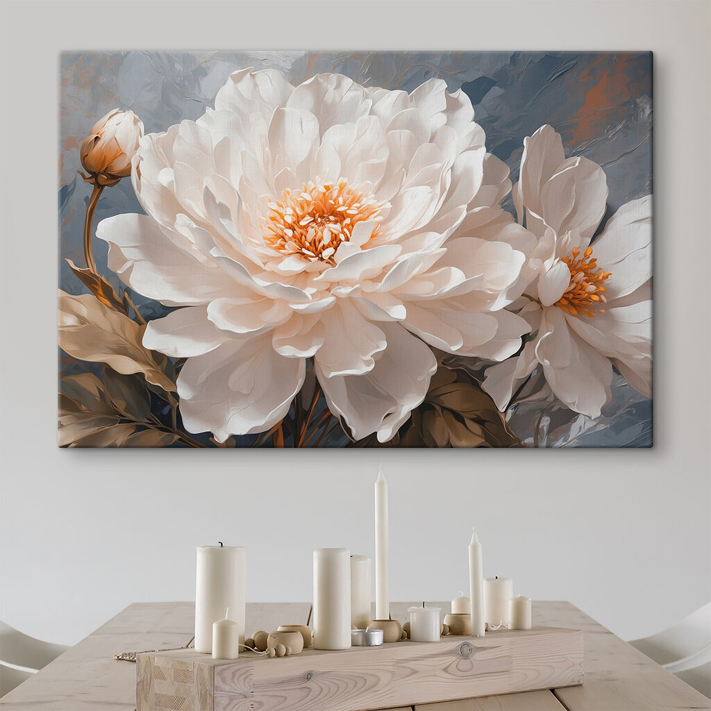 Peonie bianche, cuori dorati — ambiente 3