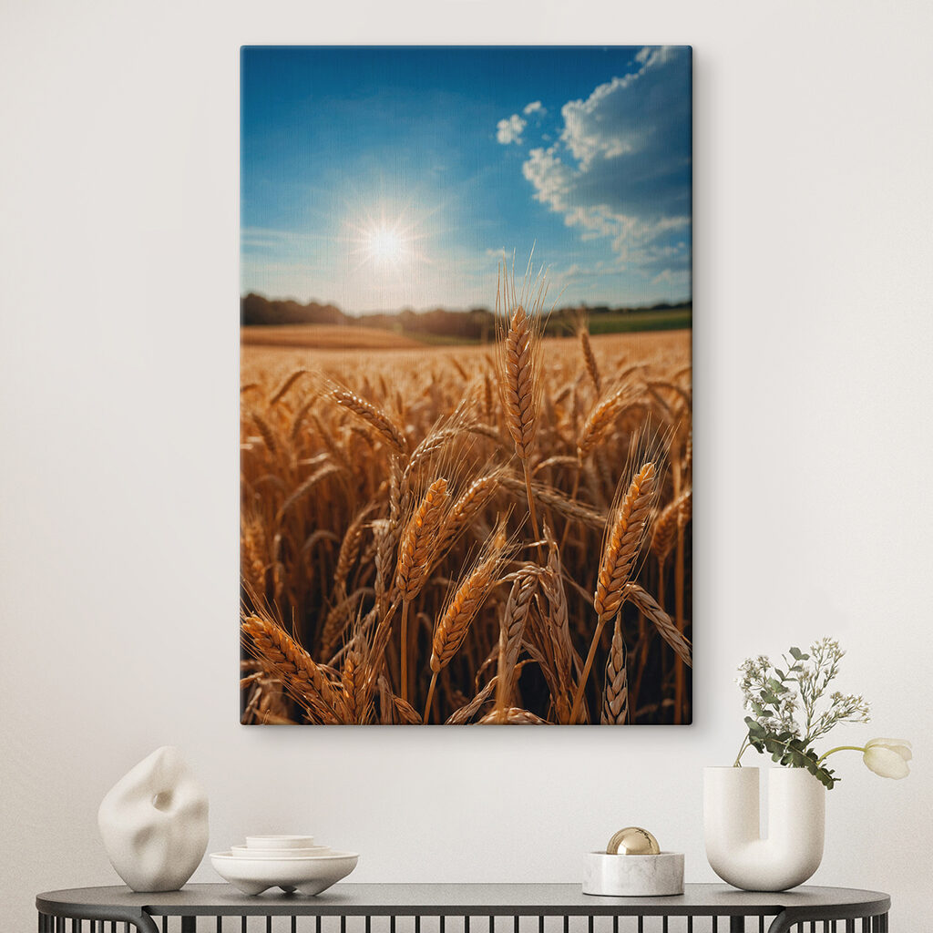 Grano sotto il sole in un ambiente