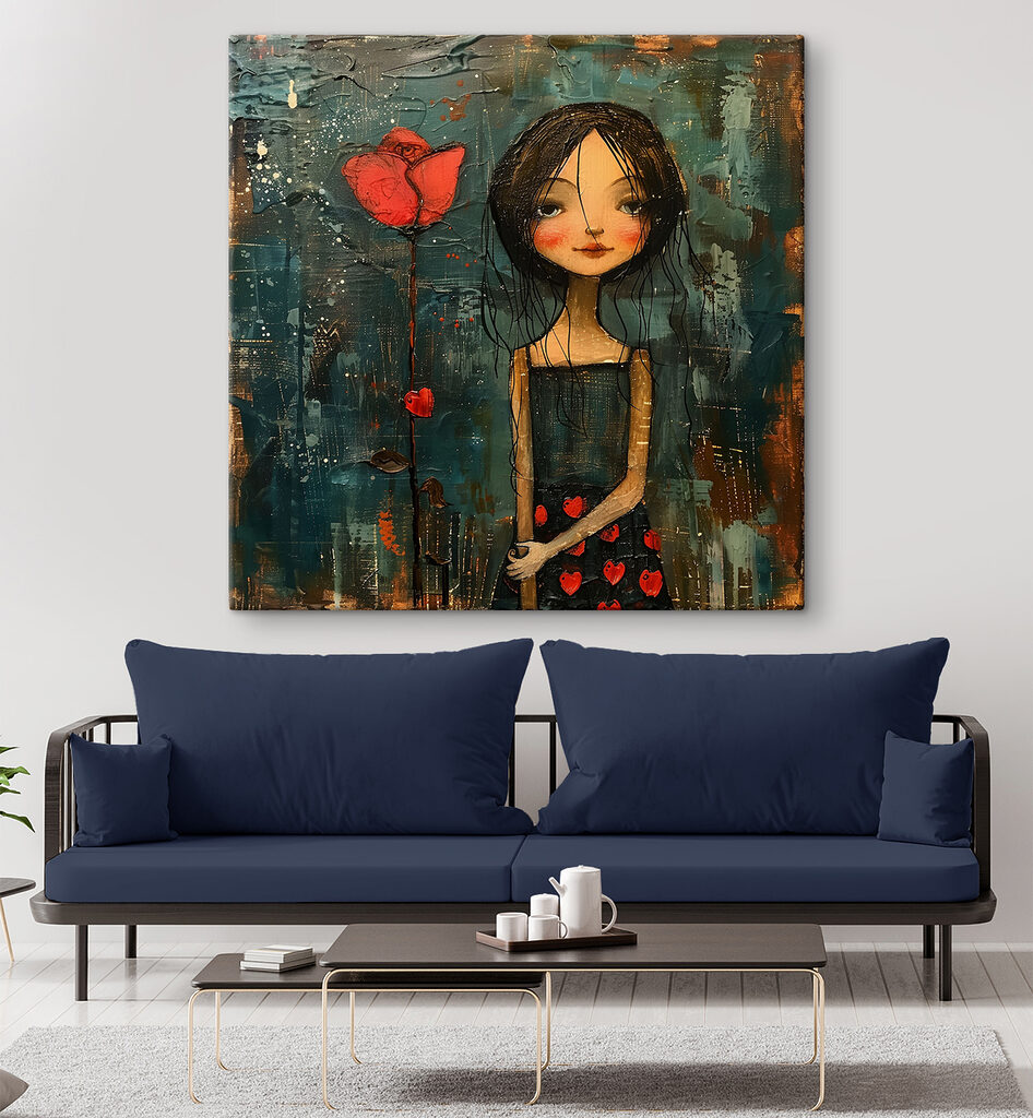 Ragazza con un papavero — ambiente 2