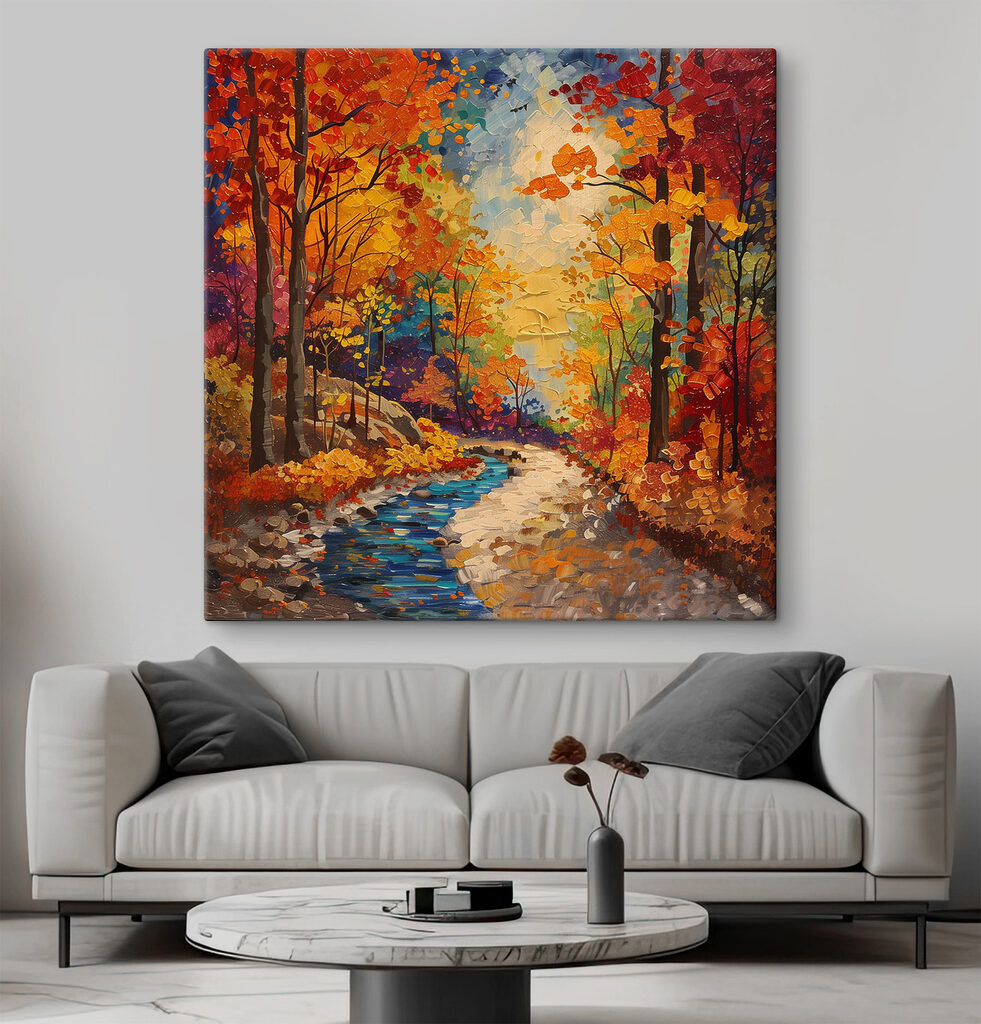 Ruscello d’autunno in un ambiente