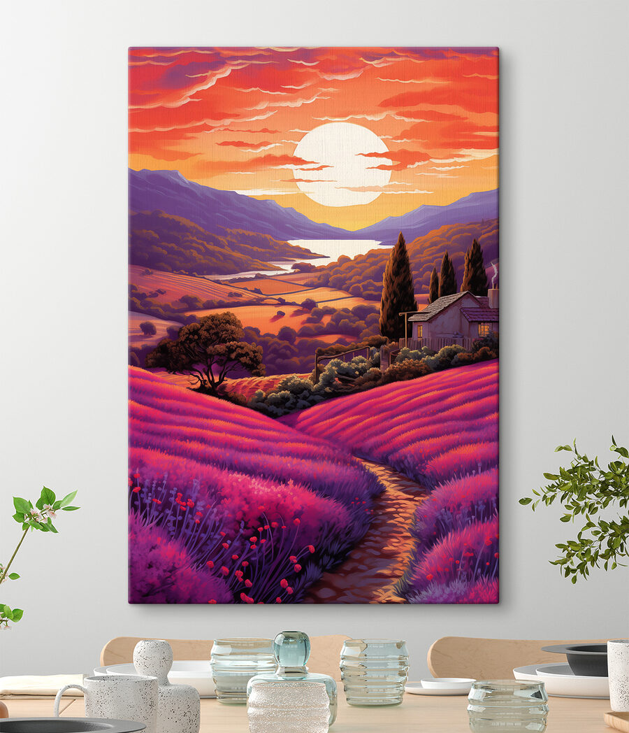 Colline viola al tramonto — ambiente 1