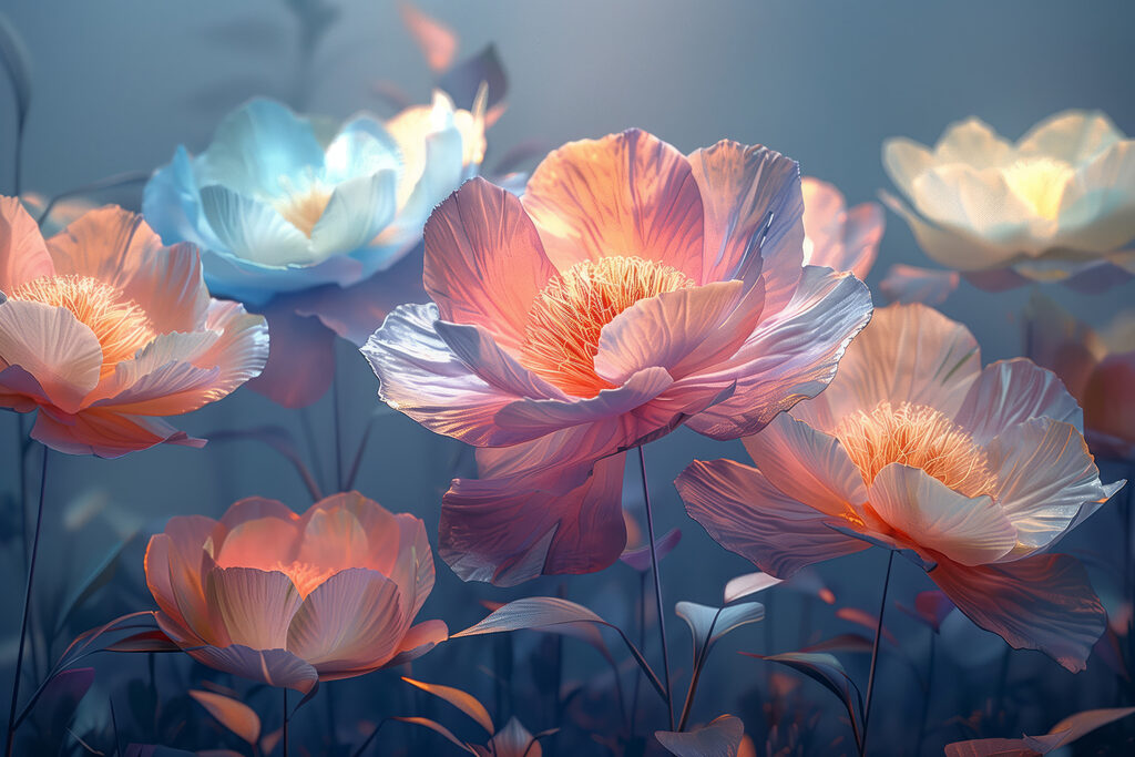 Fiori nella luce serale — design completo
