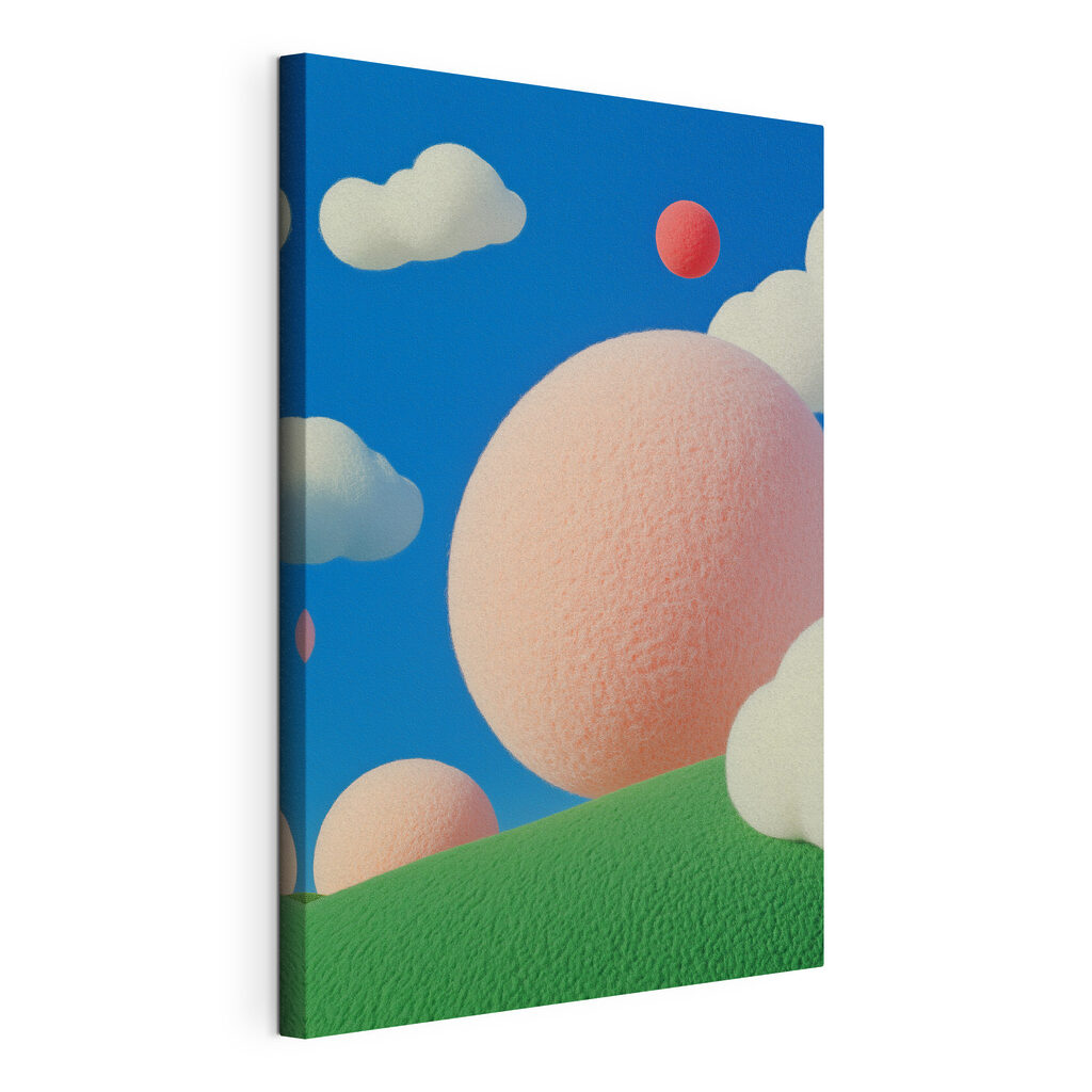 Sfere rosa sul verde — vista del prodotto